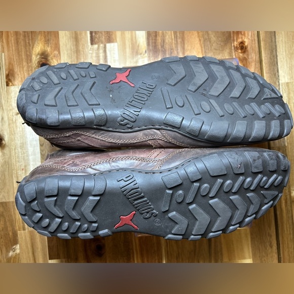 Pilolinos Brown Leather Elastic Side Slip-On Loafer Shoes Non-Slip Bottom Sz 45 - Picture 6 of 8